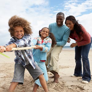 Parents with children after online parenting classes in Livonia, Michigan