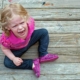 Child in Michigan experiencing a temper tantrum.