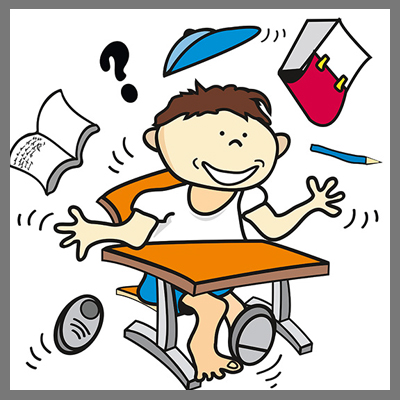 Child sitting at desk experiencing underlying ADHD feelings.