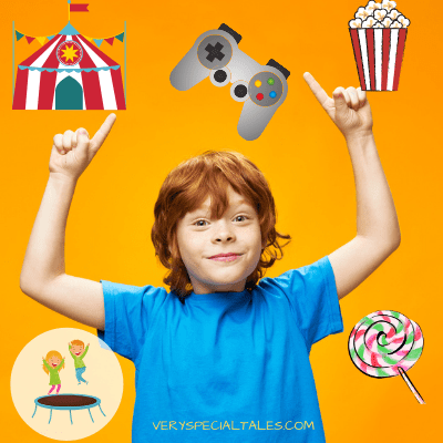Child pointing to video game remote.
